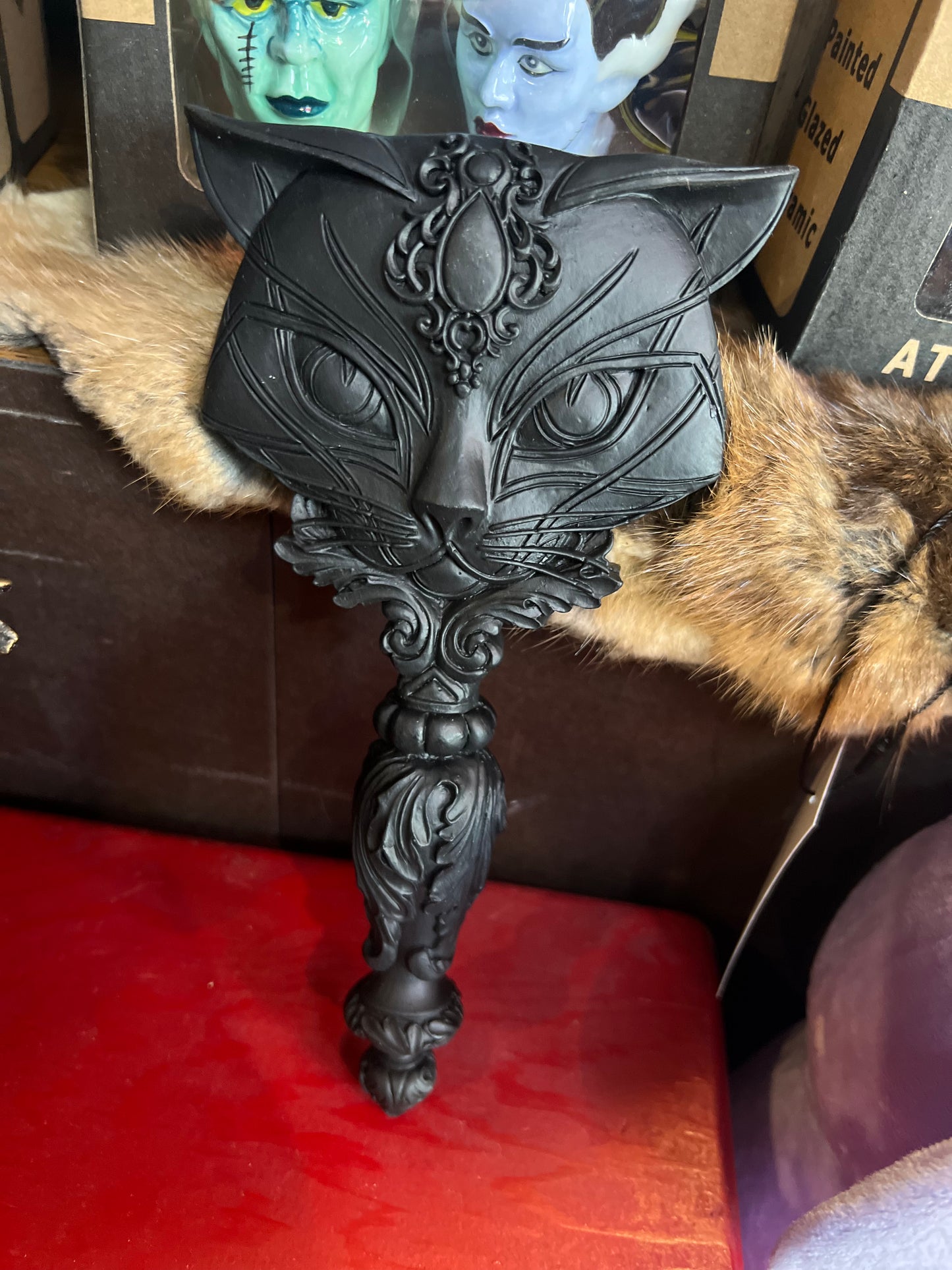 Gothic Cat Hand Mirror