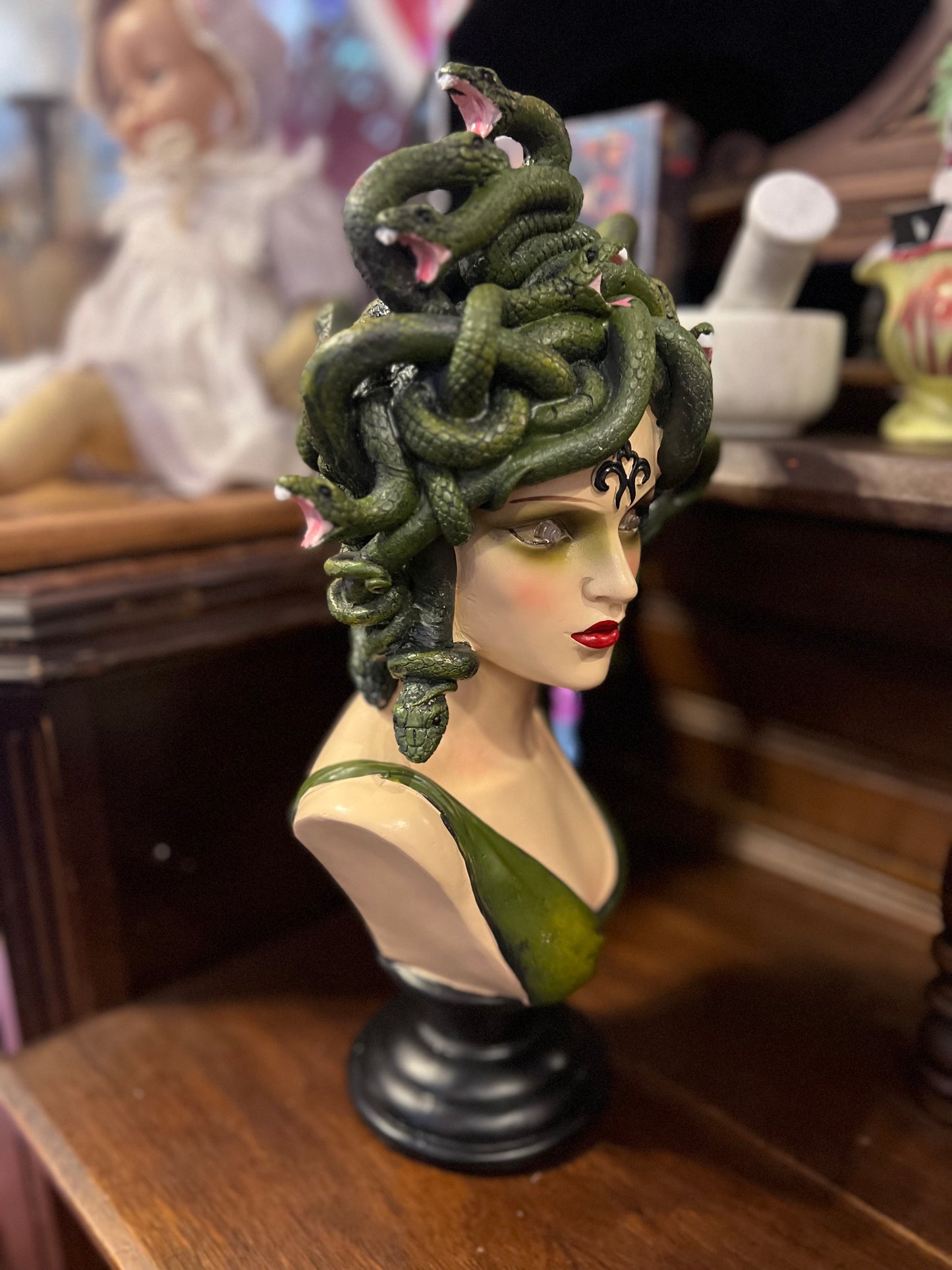 Medusa Bust with LED Eyes