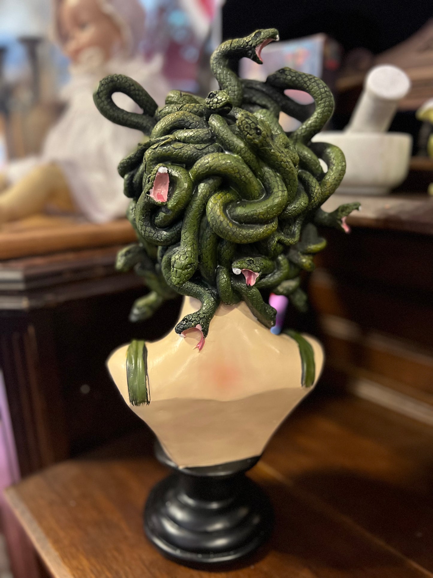Medusa Bust with LED Eyes