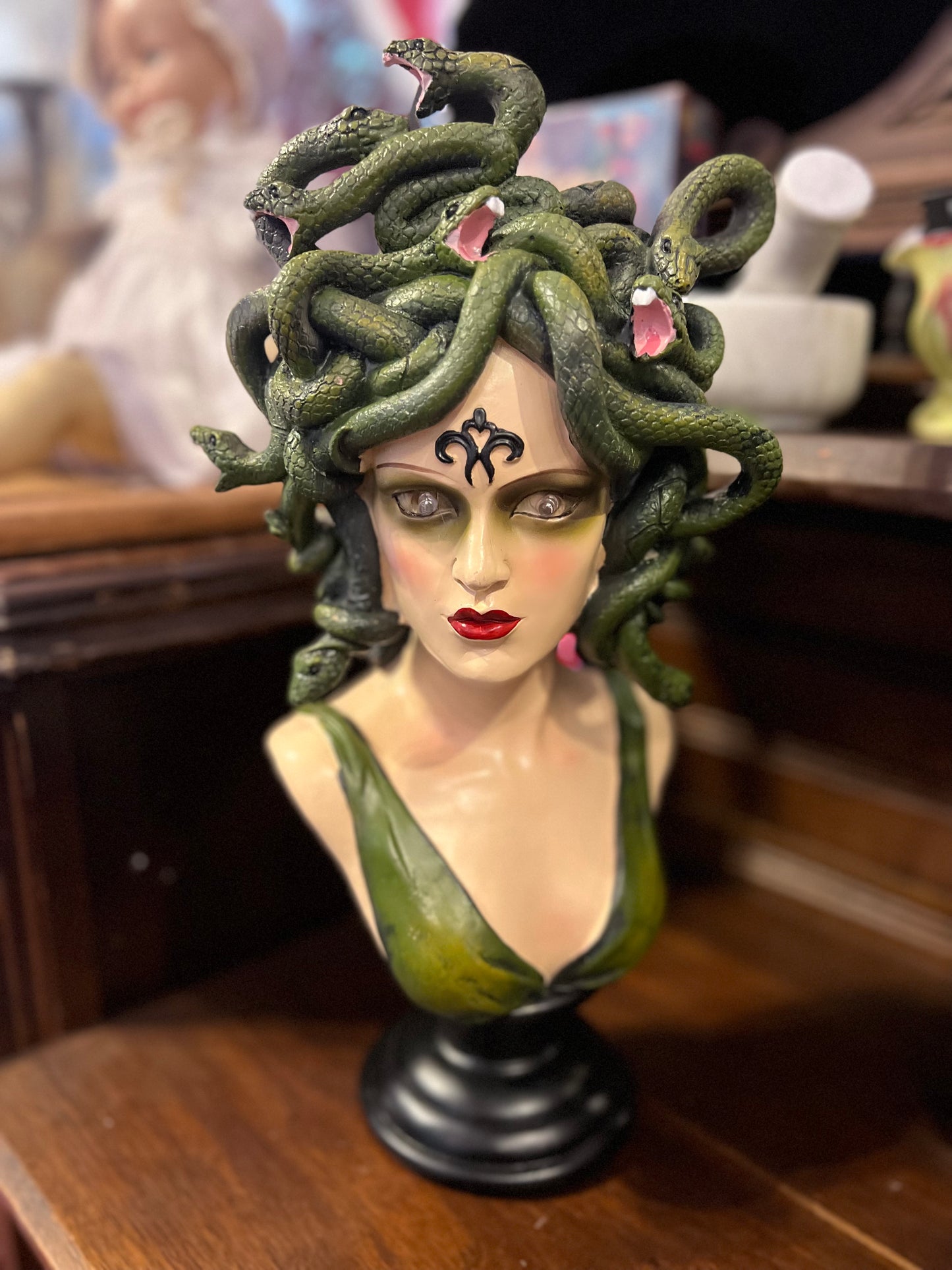Medusa Bust with LED Eyes