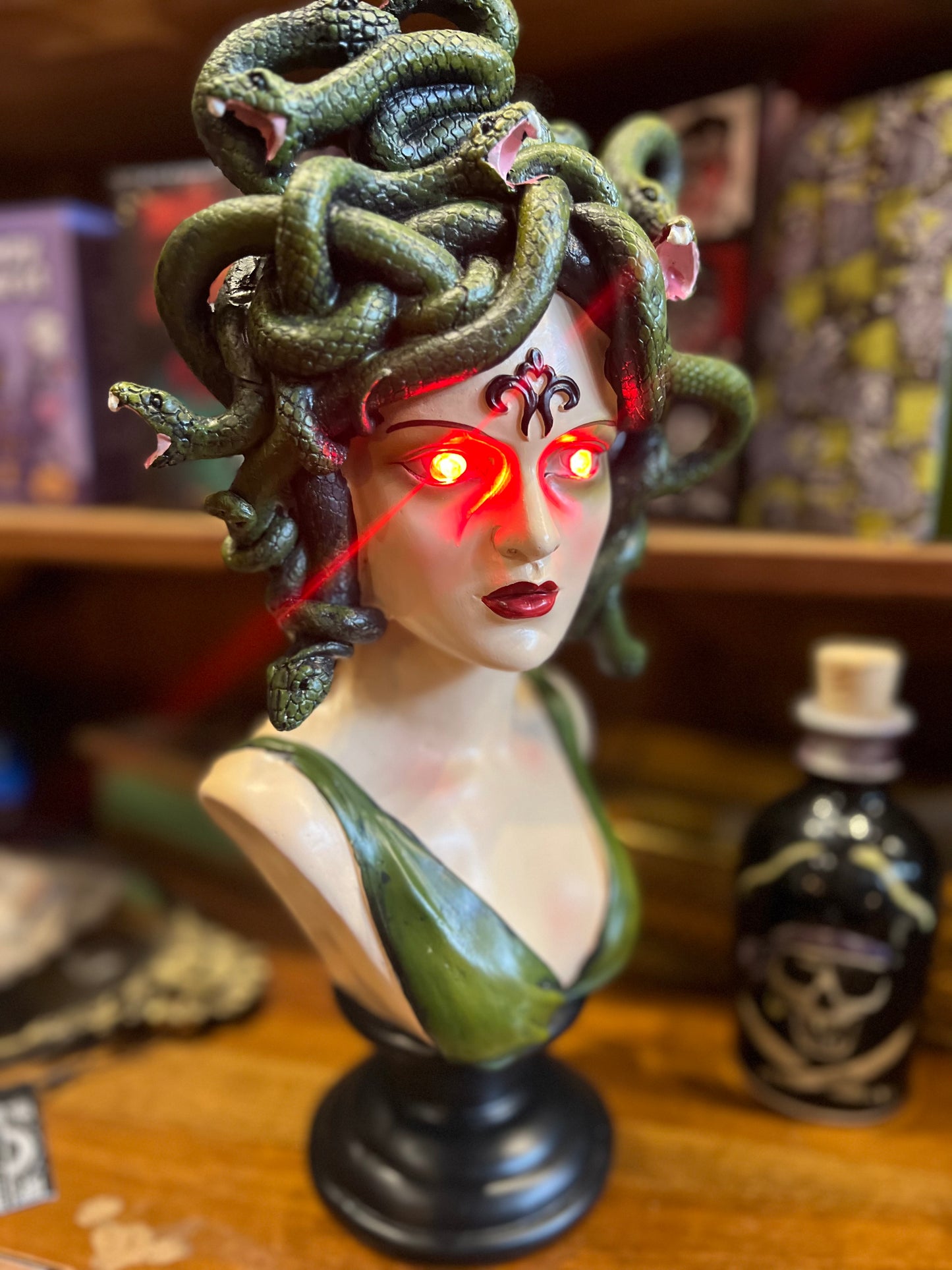 Medusa Bust with LED Eyes